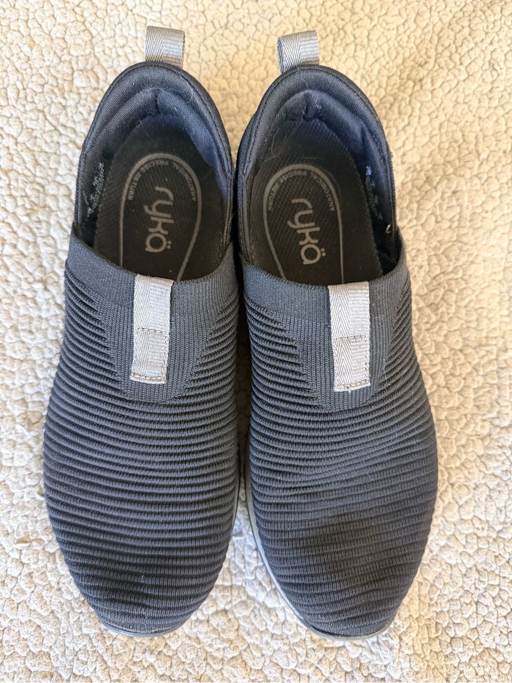 Ryka Women's Slip-On Athletic Sneakers in Black